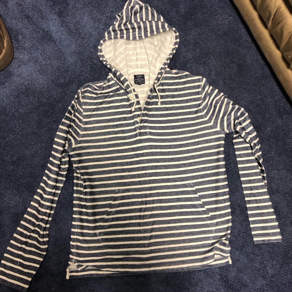 Striped J Crew hoodie